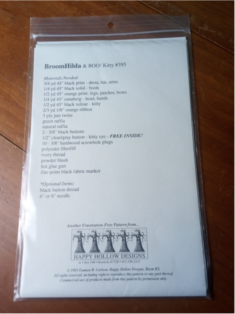 BroomHilda & BOO! Kitty Craft Pattern - Picture 2 of 2